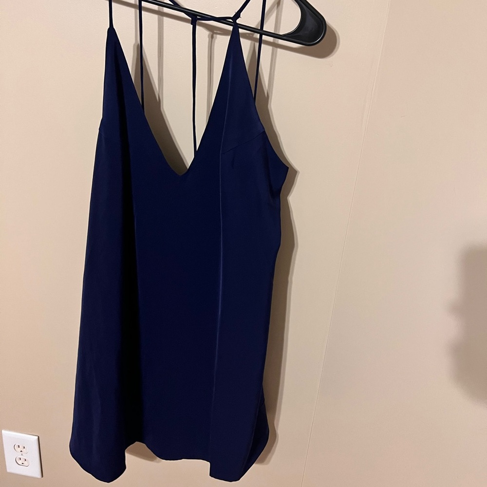 PPLA dress size small navy blue dark blue flowy dress